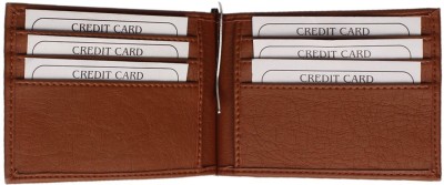 

Inkart Men Tan Genuine Leather Money Clip(6 Card Slots)