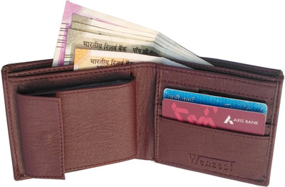 

Wenzest Men Brown Artificial Leather Wallet(10 Card Slots)