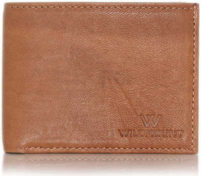 Wildmount Men Tan Genuine Leather Wallet(3 Card Slots)