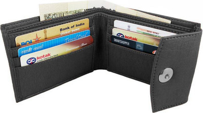 

Macberry Men Black Artificial Leather Wallet(5 Card Slots)