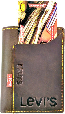 

Levi's Men Brown Genuine Leather Wallet(6 Card Slots), Black