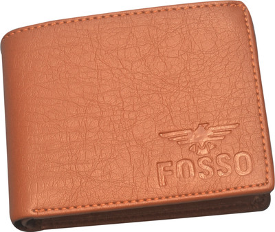 FOSSO Men Tan Artificial Leather Wallet(8 Card Slots)