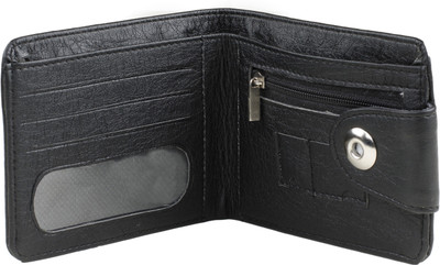 

Winsome Men Black Artificial Leather Wallet(3 Card Slots)