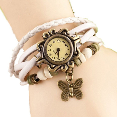 47 OFF on JUST LIKE New Vintage Butterfly Analog Watch White For