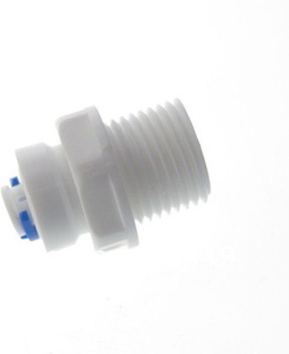 

PK Aqua TRENDZ 4 Pcs RO Inline Filter Unit Straight Male Connector 3/8 Size Big RO Tube x 1/4 Male Thread. Solid Filter Cartridge(0.5, Pack of 4)