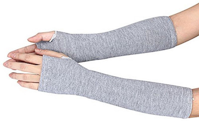 Gugzy Fingerless Hand Warmer Grey Wool Arm Warmer I Warmer for Man I Warmer for Woman I Hand Warmer I Winter Warmer I UV Protection Warmer I Hand Gloves Wool Arm Warmer I Skin Protector I Sun Protection Warmer I Hand Warmer for Winters Wool Arm Warmer I Grey Warmer I Hand Protector Nylon Arm Warmer(