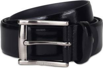 

Peter England Men Black Genuine Leather Belt