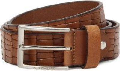 

Peter England Men Tan Genuine Leather Belt