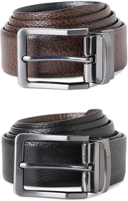 

Peter England Men Black, Brown Genuine Leather Belt
