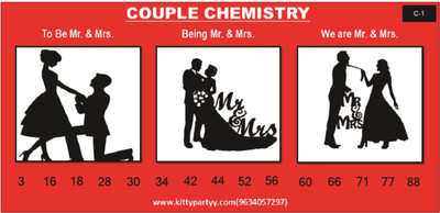 

Kitty Partyy.com Couple Chemistry Printed Tambola Tickets Board Game