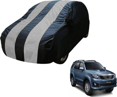 Flipkart SmartBuy Car Cover For Toyota Fortuner (Without Mirror Pockets)(Blue, Silver)