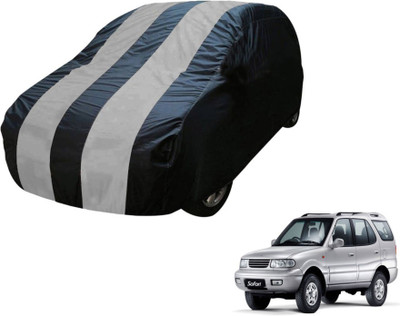 MOCKHE Car Cover For Tata Safari (Without Mirror Pockets)(Blue, Silver)
