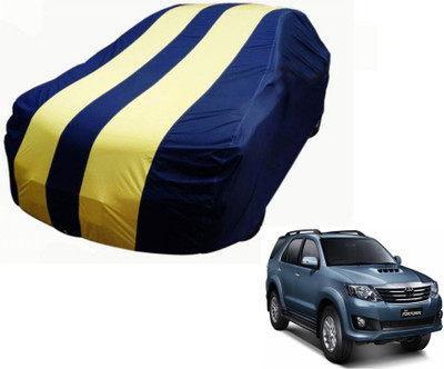 MOCKHE Car Cover For Toyota Fortuner (Without Mirror Pockets)(Blue, Yellow)