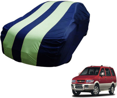 MOCKHE Car Cover For Chevrolet Tavera (Without Mirror Pockets)(Blue, Green)