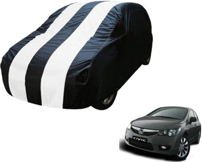 MOCKHE Car Cover For Honda Civic (Without Mirror Pockets)(Blue, White)
