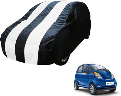 MOCKHE Car Cover For Tata Nano (Without Mirror Pockets)(Blue, White)