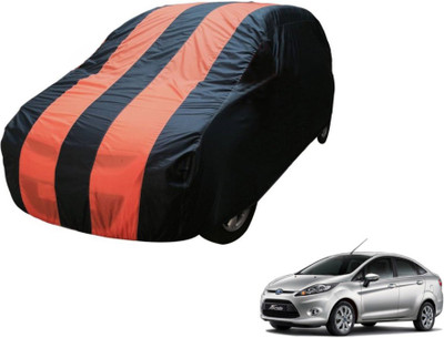 MOCKHE Car Cover For Ford Fiesta Classic (Without Mirror Pockets)(Blue, Orange)