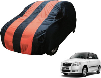 MOCKHE Car Cover For Skoda Fabia (Without Mirror Pockets)(Blue, Orange)