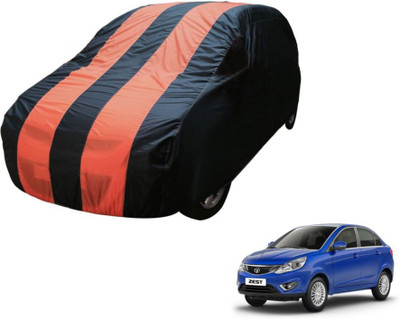 MOCKHE Car Cover For Tata Zest (Without Mirror Pockets)(Blue, Orange)