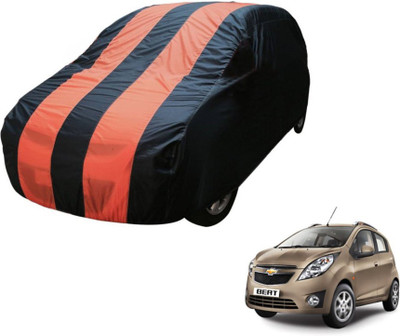 MOCKHE Car Cover For Chevrolet Beat (Without Mirror Pockets)(Blue, Orange)