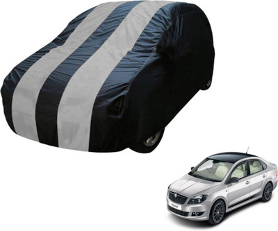 MOCKHE Car Cover For Skoda Rapid (Without Mirror Pockets)(Blue, Silver)