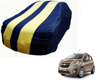 MOCKHE Car Cover For Chevrolet Beat (Without Mirror Pockets)(Blue, Yellow)