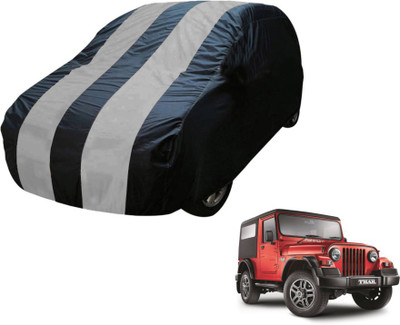 Flipkart SmartBuy Car Cover For Mahindra Thar (Without Mirror Pockets)(Blue, Silver)
