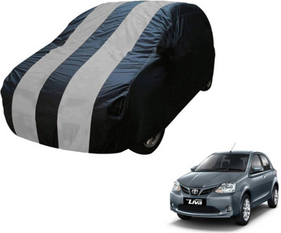 MOCKHE Car Cover For Toyota Etios Liva (Without Mirror Pockets)(Blue, Silver)
