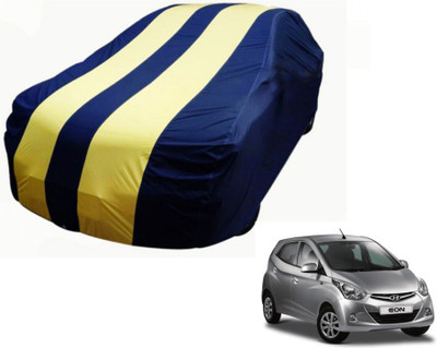 MOCKHE Car Cover For Hyundai Eon (Without Mirror Pockets)(Blue, Yellow)