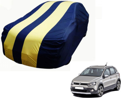 MOCKHE Car Cover For Volkswagen Polo Cross (Without Mirror Pockets)(Blue, Yellow)