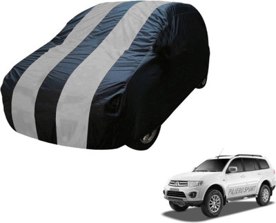 MOCKHE Car Cover For Mitsubishi Pajero Sport (Without Mirror Pockets)(Blue, Silver)