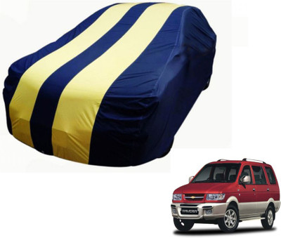 MOCKHE Car Cover For Chevrolet Tavera (Without Mirror Pockets)(Blue, Yellow)