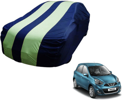 MOCKHE Car Cover For Nissan Micra (Without Mirror Pockets)(Blue, Green)
