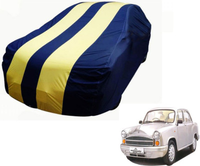 MOCKHE Car Cover For HM Ambassador (Without Mirror Pockets)(Blue, Yellow)