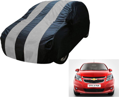 Flipkart SmartBuy Car Cover For Chevrolet UVA (Without Mirror Pockets)(Blue, Silver)