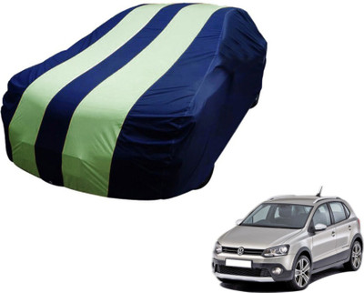 MOCKHE Car Cover For Volkswagen Polo Cross (Without Mirror Pockets)(Blue, Green)