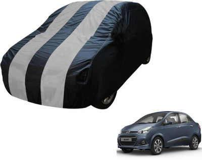 MOCKHE Car Cover For Hyundai Xcent (Without Mirror Pockets)(Blue, Silver)