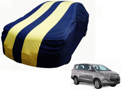 MOCKHE Car Cover For Toyota Innova Crysta (Without Mirror Pockets)(Blue, Yellow)