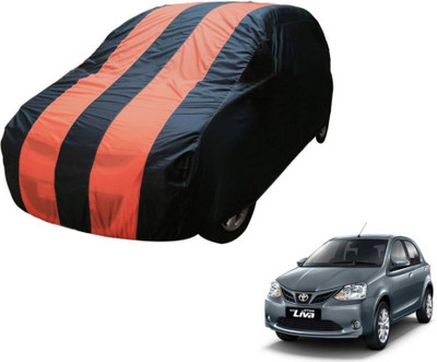 MOCKHE Car Cover For Toyota Etios Liva (Without Mirror Pockets)(Blue, Orange)