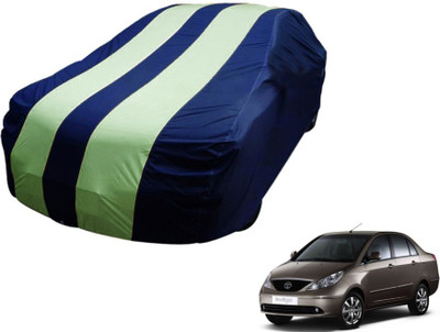 MOCKHE Car Cover For Tata Indigo CS (Without Mirror Pockets)(Blue, Green)