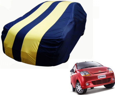MOCKHE Car Cover For Chevrolet Spark (Without Mirror Pockets)(Blue, Yellow)