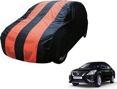 Flipkart SmartBuy Car Cover For Nissan Sunny (Without Mirror Pockets)(Blue, Orange)