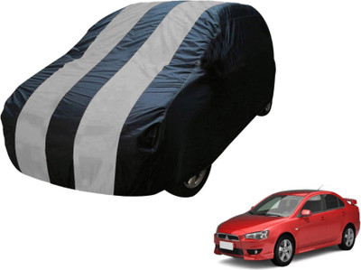 MOCKHE Car Cover For Mitsubishi Lancer (Without Mirror Pockets)(Blue, Silver)