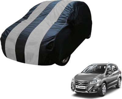 Flipkart SmartBuy Car Cover For Maruti Suzuki S-Cross (Without Mirror Pockets)(Blue, Silver)