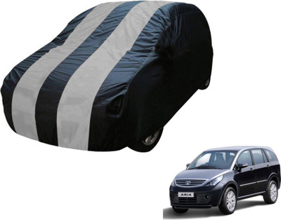 MOCKHE Car Cover For Tata Aria (Without Mirror Pockets)(Blue, Silver)