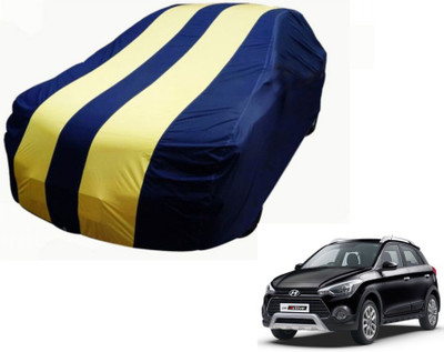 MOCKHE Car Cover For Hyundai i20 Active (Without Mirror Pockets)(Blue, Yellow)