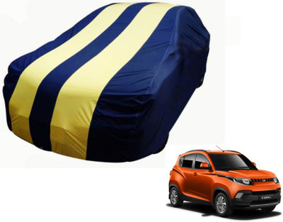 MOCKHE Car Cover For Mahindra KUV100 (Without Mirror Pockets)(Blue, Yellow)