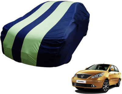 Flipkart SmartBuy Car Cover For Tata Manza (Without Mirror Pockets)(Blue, Green)