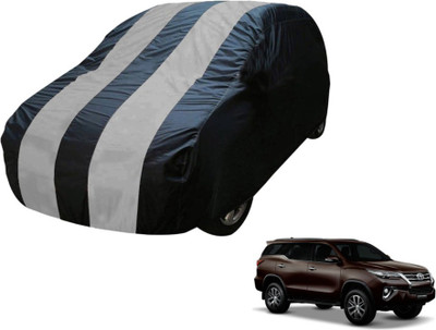 MOCKHE Car Cover For Toyota Fortuner (Without Mirror Pockets)(Blue, Silver)