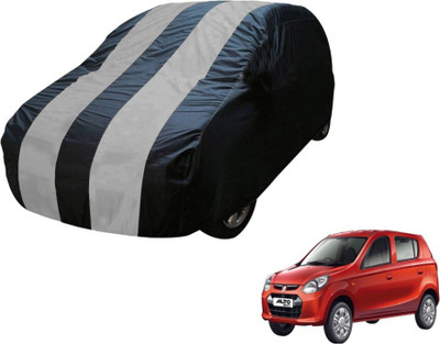 MOCKHE Car Cover For Maruti Suzuki Alto 800 (Without Mirror Pockets)(Blue, Silver)